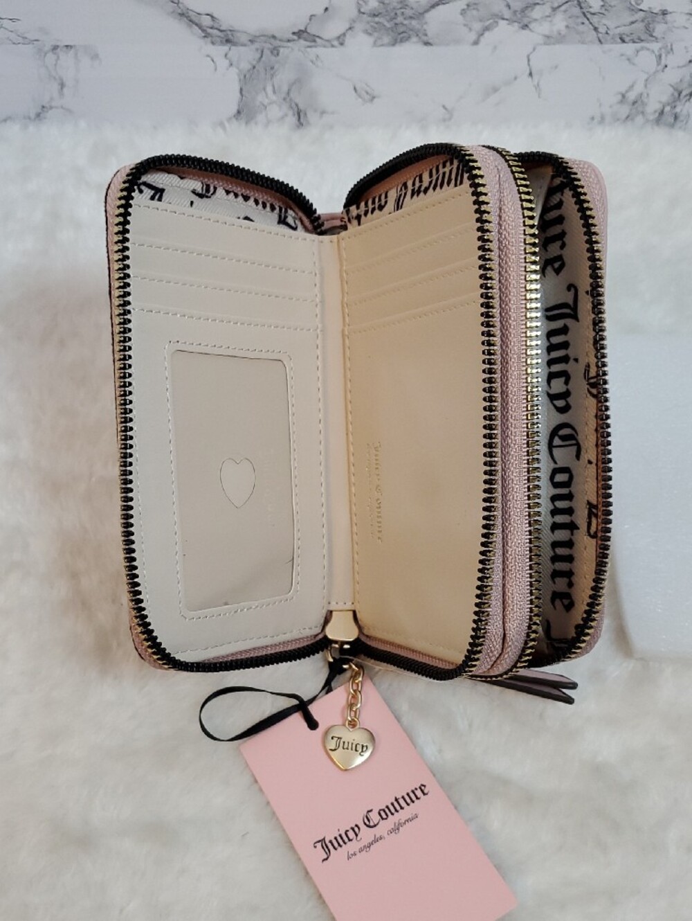 Juicy Couture Retro Vibe Medium Double Zip Around Wallet NWT - Picture 7 of 8